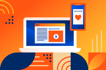 image of a phone and computer featuring ads