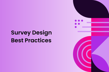 graphic image with shapes and text "Survey design best practices"