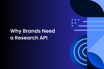 graphical image with shapes and text "Why brands need a research API"