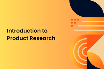 graphical image with shapes and text "Introduction to product research"