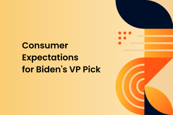 Graphical Imager with Text "Consumer Expectations for Biden's VP Pick"