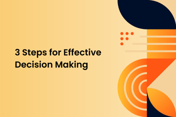 graphic image with text "3 steps for effective decision-making"