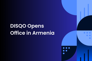 graphical image with text "DISQO Opens office in Armenia"