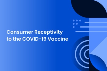 graphic image with text "Consumer recepitvity to the COVID-19 vaccine"