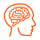 Icon Image of brain representing behavior.