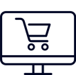 icon image of shopping cart representing online shopping