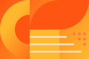 Image of travel advertising orange and yellow graphics.